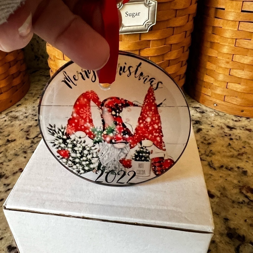 HANDMADE 2022 Glass Christmas Ornament